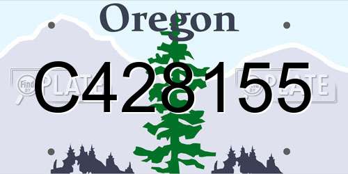 C428155 Oregon License Plate