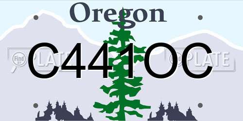C441OC Oregon License Plate