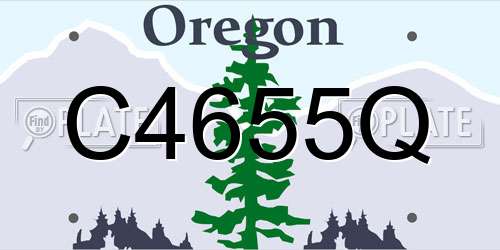 C4655Q Oregon License Plate