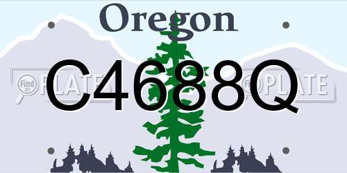 C4688Q Oregon License Plate