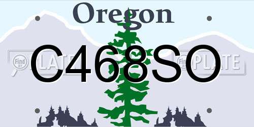 C468SO Oregon License Plate