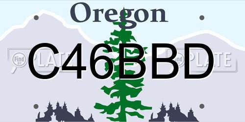 C46BBD Oregon License Plate