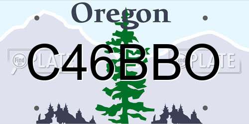 C46BBO Oregon License Plate