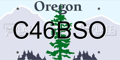 C46BSO Oregon License Plate