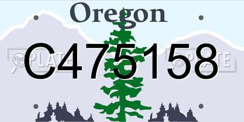 C475158 Oregon License Plate