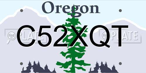 C52XQT Oregon License Plate