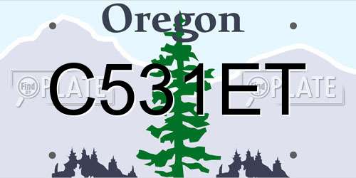 C531ET Oregon License Plate