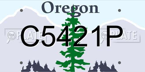 C5421P Oregon License Plate