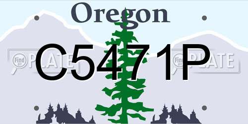 C5471P Oregon License Plate