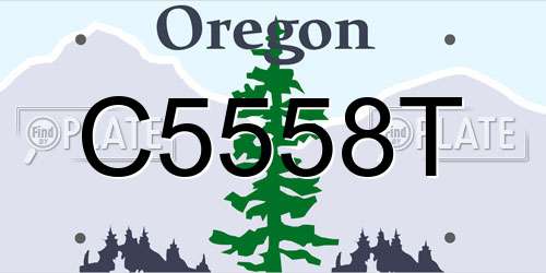 C5558T Oregon License Plate