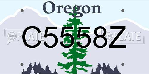 C5558Z Oregon License Plate
