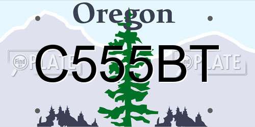 C555BT Oregon License Plate