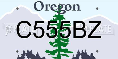 C555BZ Oregon License Plate