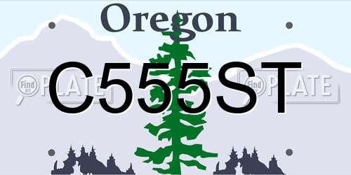 C555ST Oregon License Plate