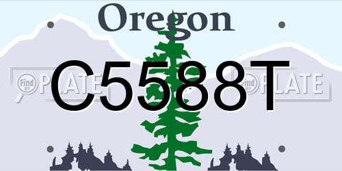 C5588T Oregon License Plate