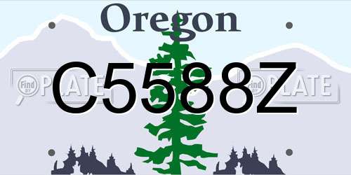 C5588Z Oregon License Plate