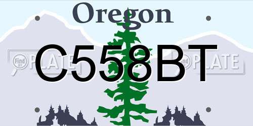 C558BT Oregon License Plate