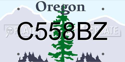 C558BZ Oregon License Plate