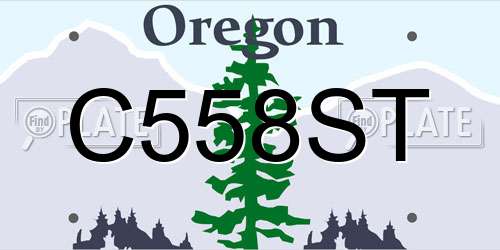 C558ST Oregon License Plate
