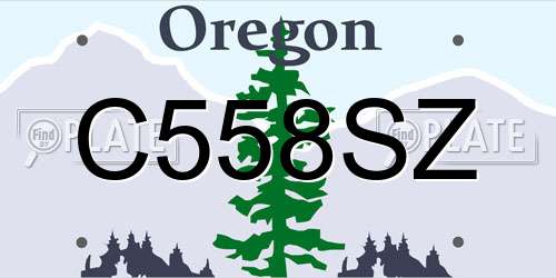 C558SZ Oregon License Plate