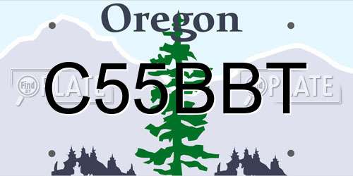 C55BBT Oregon License Plate