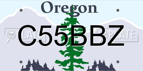 C55BBZ Oregon License Plate