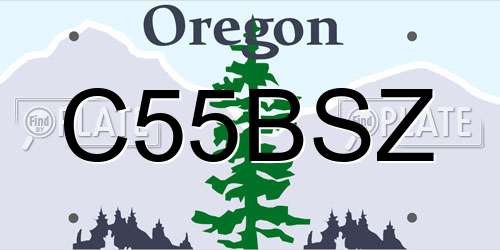C55BSZ Oregon License Plate