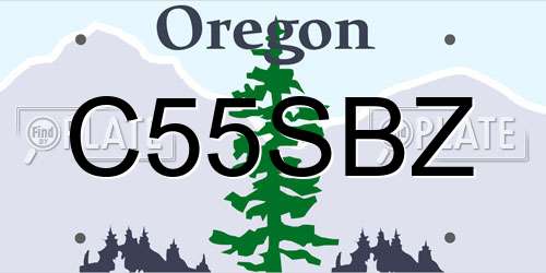 C55SBZ Oregon License Plate