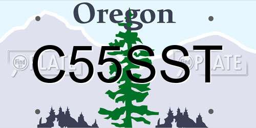 C55SST Oregon License Plate