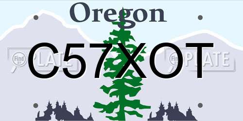 C57XOT Oregon License Plate