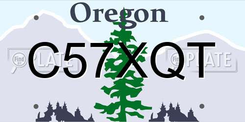 C57XQT Oregon License Plate