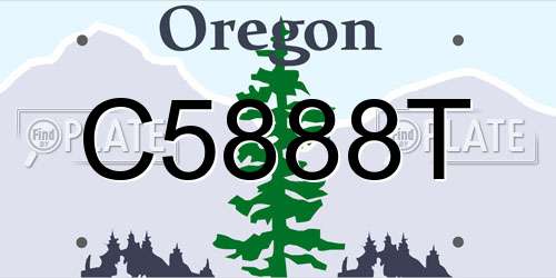 C5888T Oregon License Plate