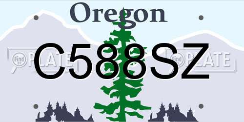 C588SZ Oregon License Plate