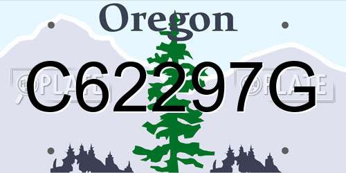 C62297G Oregon License Plate