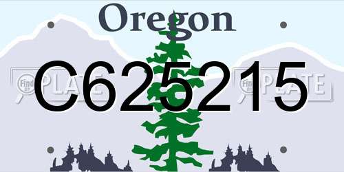 C625215 Oregon License Plate