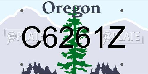 C6261Z Oregon License Plate