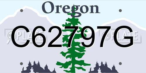 C62797G Oregon License Plate