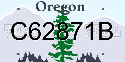 C62871B Oregon License Plate