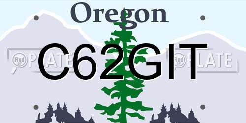 C62GIT Oregon License Plate