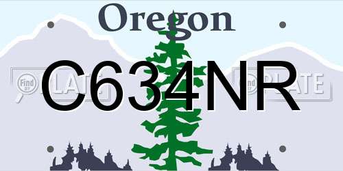 C634NR Oregon License Plate