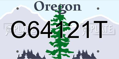 C64121T Oregon License Plate