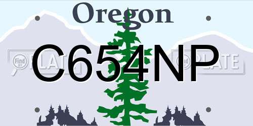 C654NP Oregon License Plate