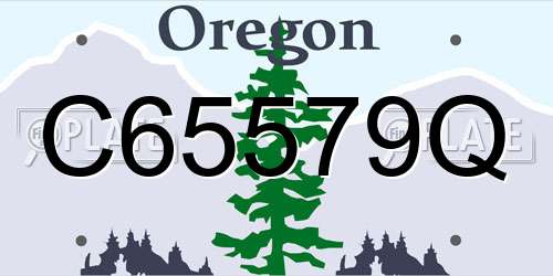 C65579Q Oregon License Plate