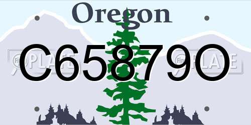 C65879O Oregon License Plate
