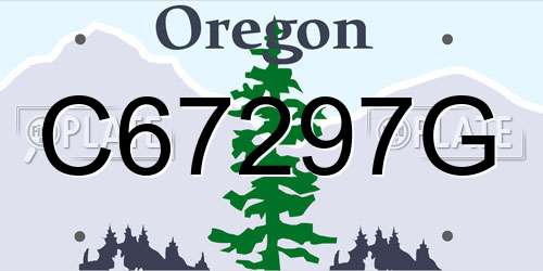 C67297G Oregon License Plate