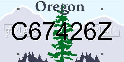 C67426Z Oregon License Plate
