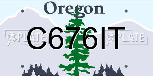 C676IT Oregon License Plate