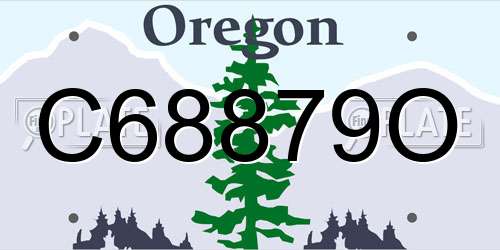 C68879O Oregon License Plate