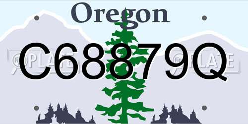 C68879Q Oregon License Plate