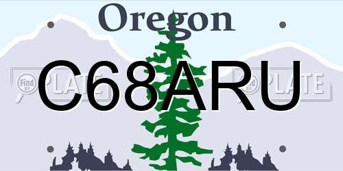 C68ARU Oregon License Plate